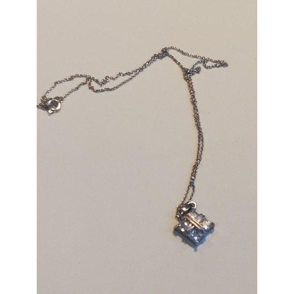 Cubic Zirconia Square Pendant and Necklace The Eberle Radiance Collection - Picture 3 of 10